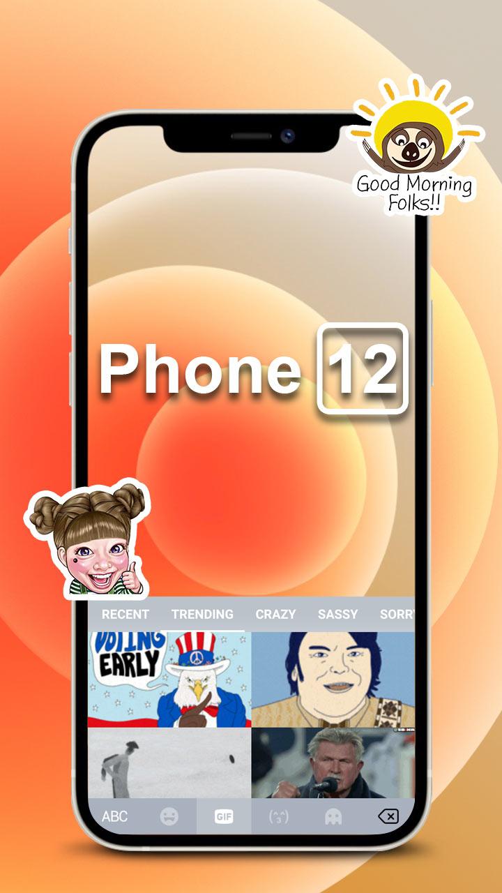 Phone 12 Keyboard Background 1.0 Screenshot 4