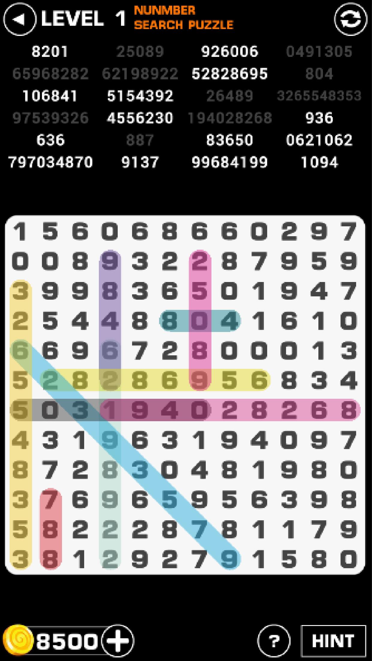 Number Search Puzzle : Game Of Numbers 1.0.2 Screenshot 2