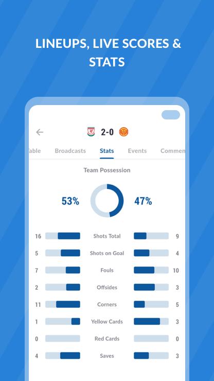 Live Soccer TV Scores, Stats, Streaming TV Guide 5.1.7 Screenshot 4