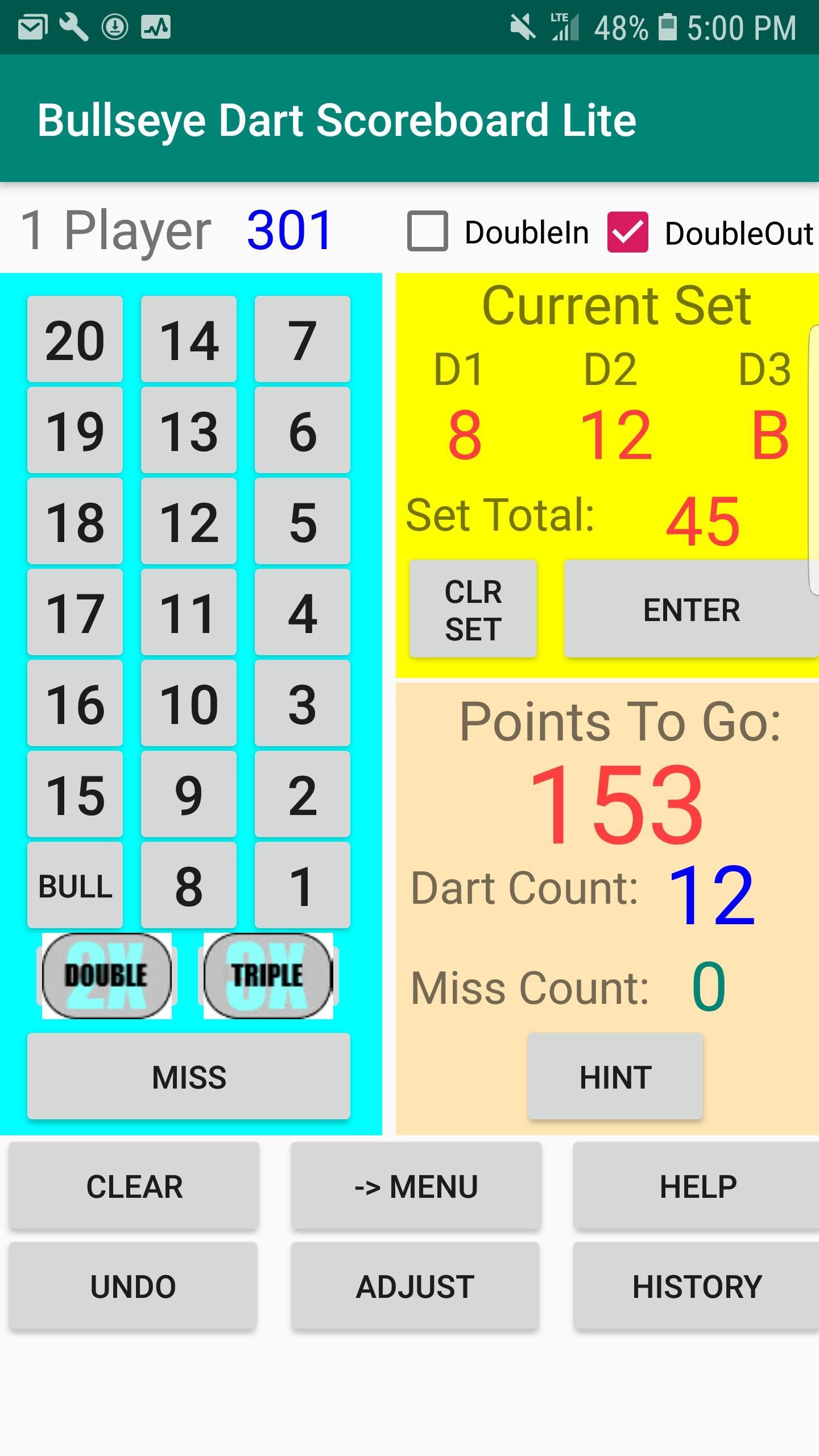 Bullseye Dart Scoreboard Lite 2.0 Screenshot 4