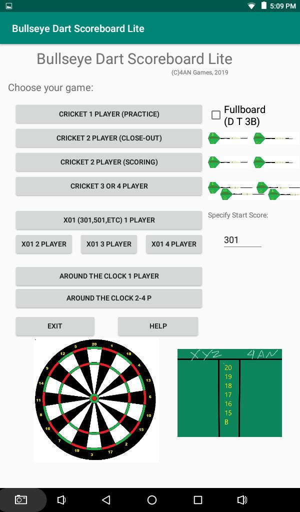 Bullseye Dart Scoreboard Lite 2.0 Screenshot 6