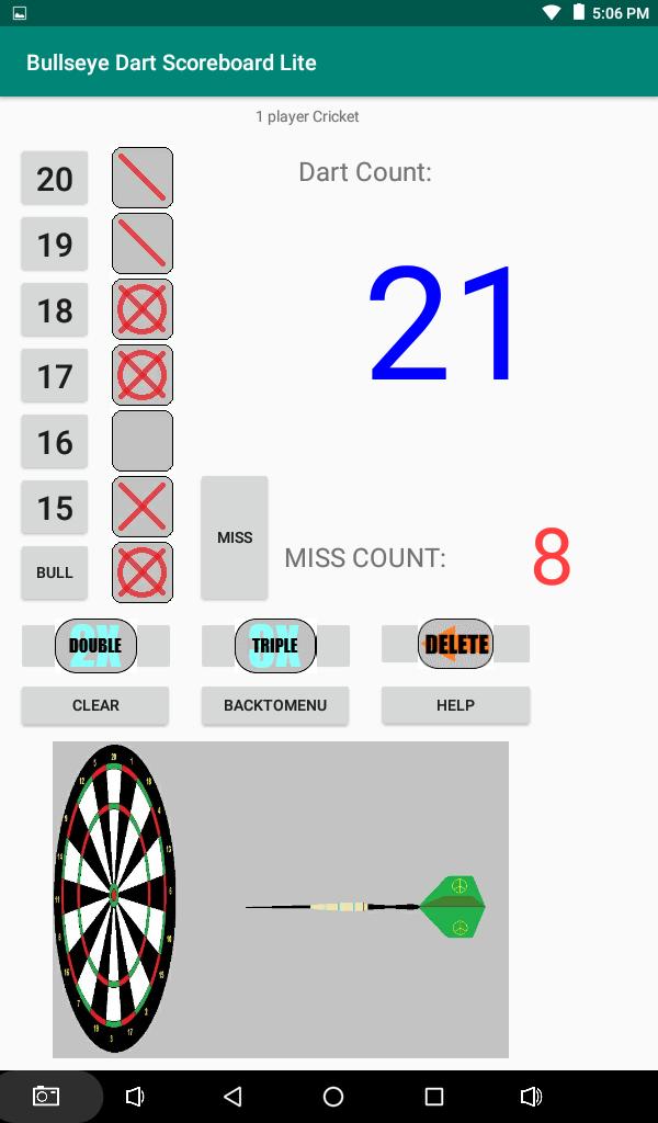 Bullseye Dart Scoreboard Lite 2.0 Screenshot 7