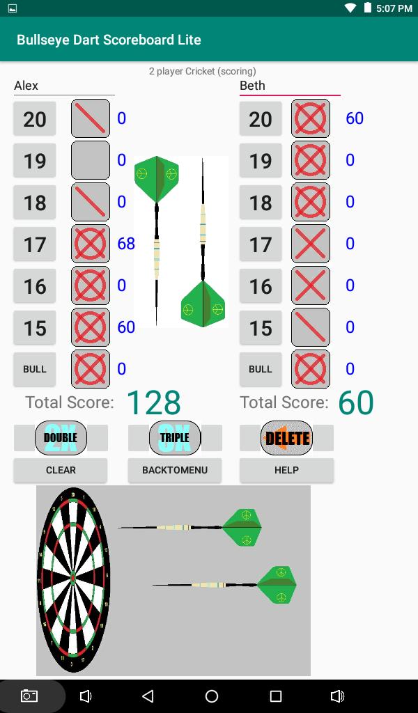 Bullseye Dart Scoreboard Lite 2.0 Screenshot 8