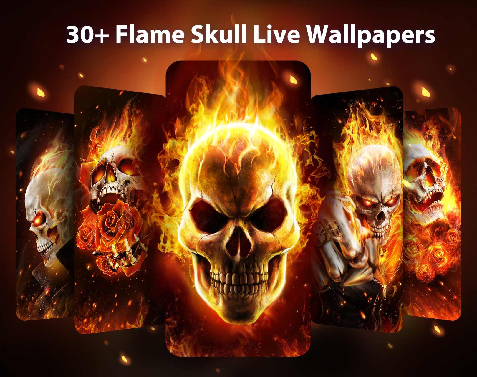 Flame Skull Live Wallpaper 1.1.7 Screenshot 1