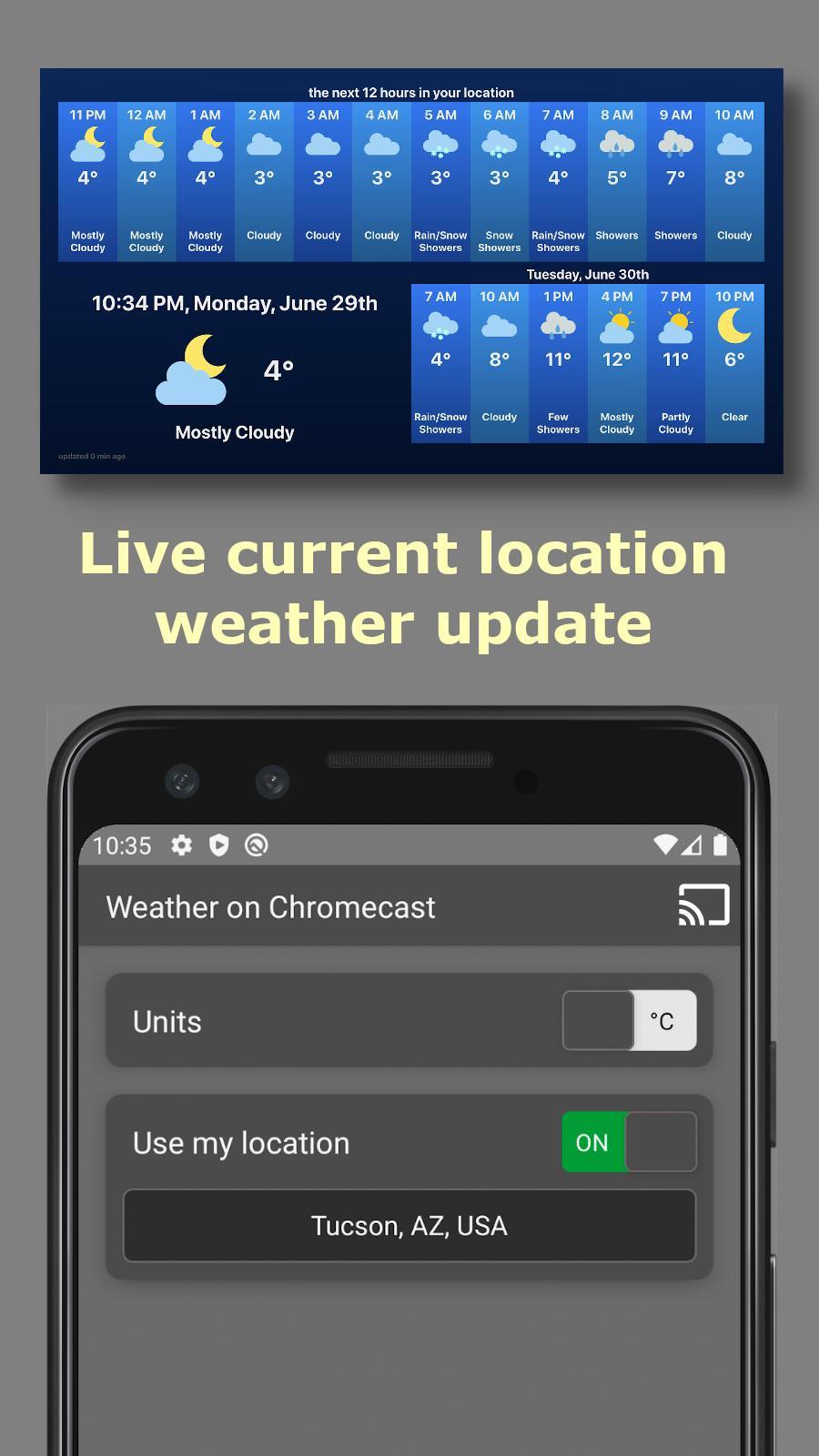 Weather on Chromecast | Weather Cast 1.3.0 Screenshot 2