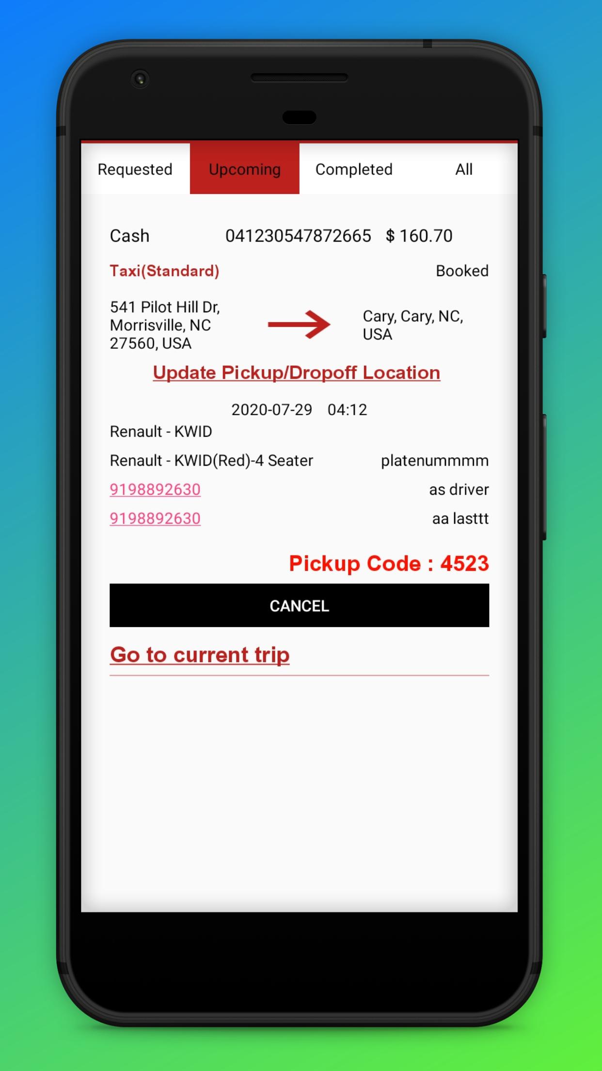 Ria Cab - Customer 1.0.64 Screenshot 4