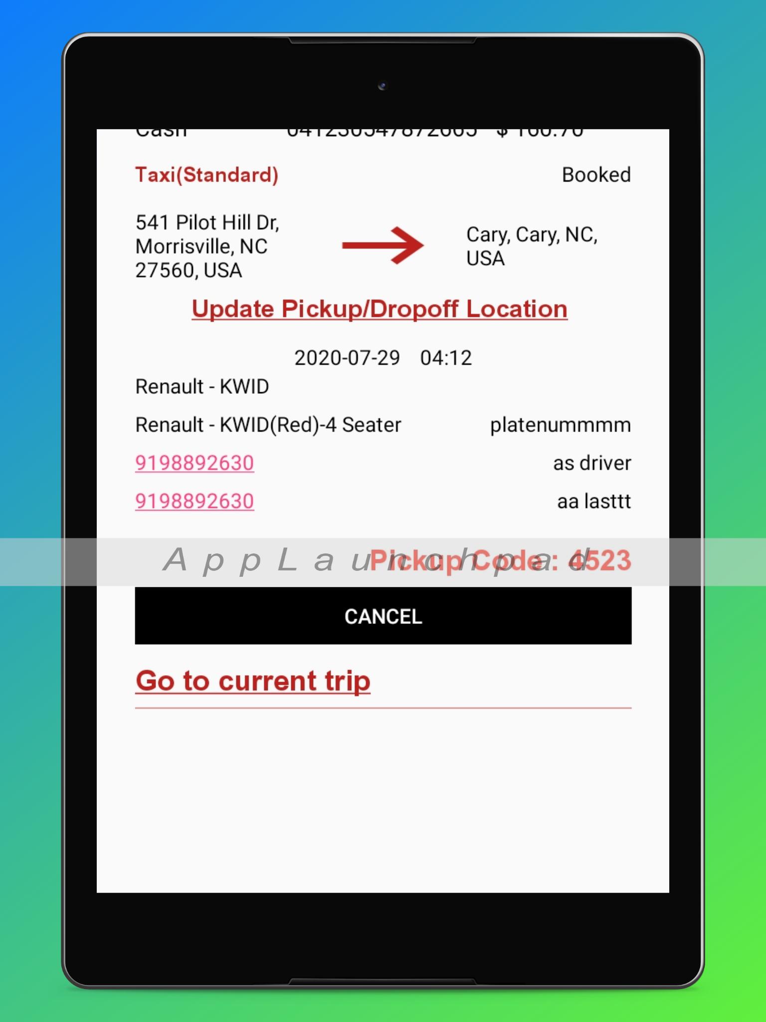 Ria Cab - Customer 1.0.64 Screenshot 8