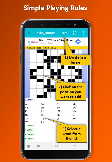 Fill it ins word puzzles - free crosswords 7.6 Screenshot 8