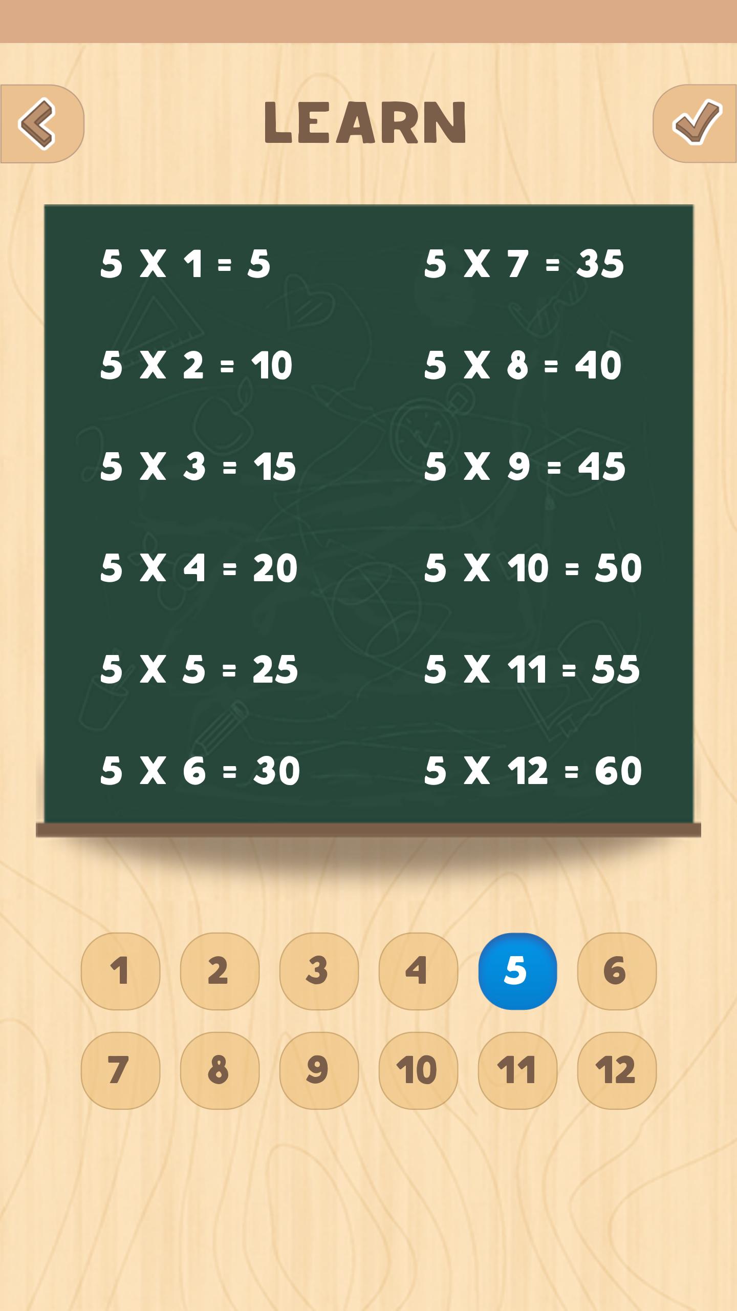 Multiplication table. Learn and Play! 1.2 Screenshot 5