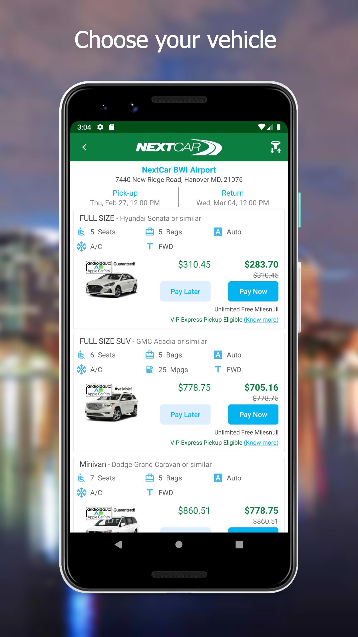 NextCar Car Rental 2.2.3 Screenshot 2