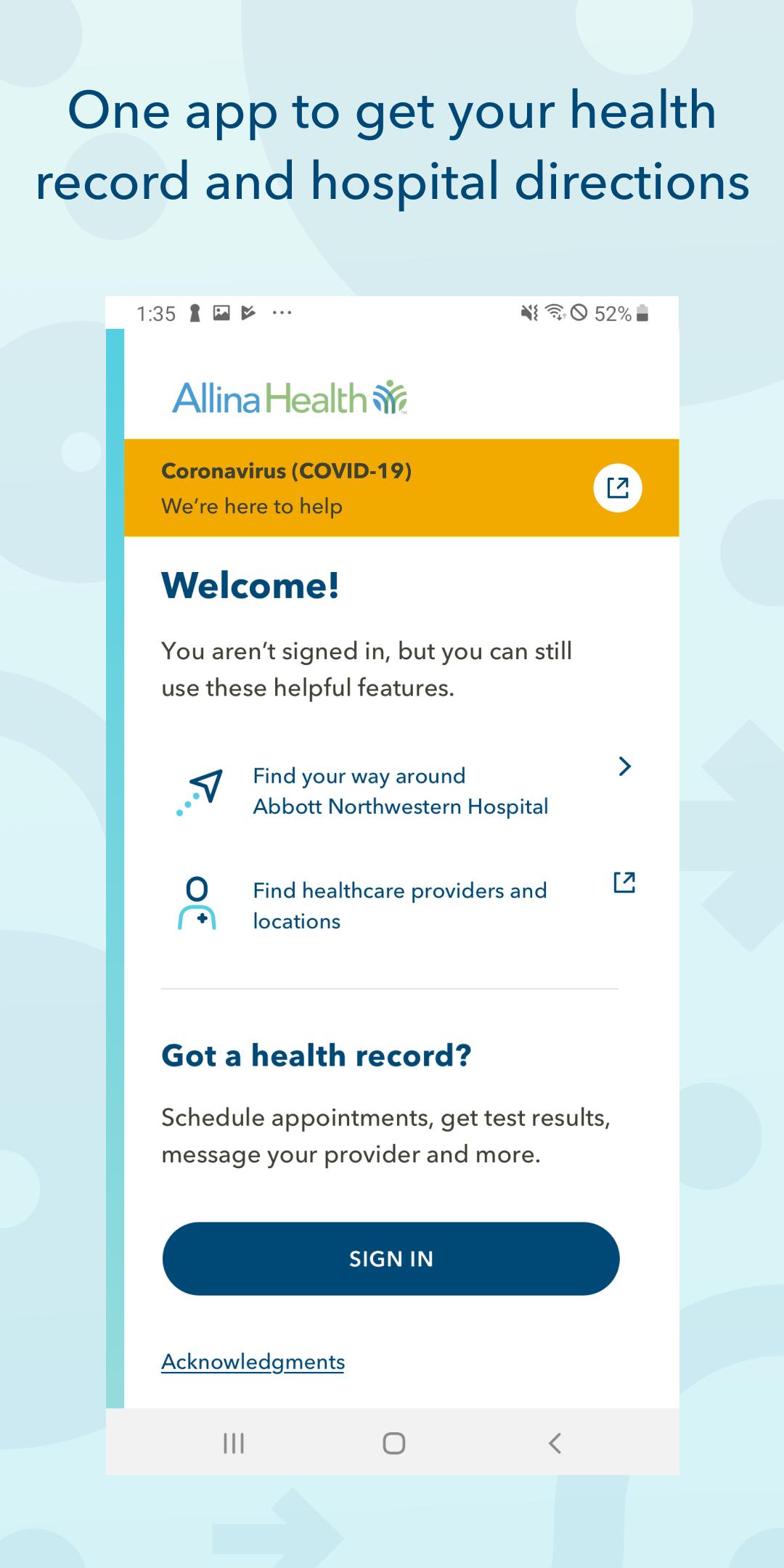 Allina Health 9.2.0 Screenshot 1