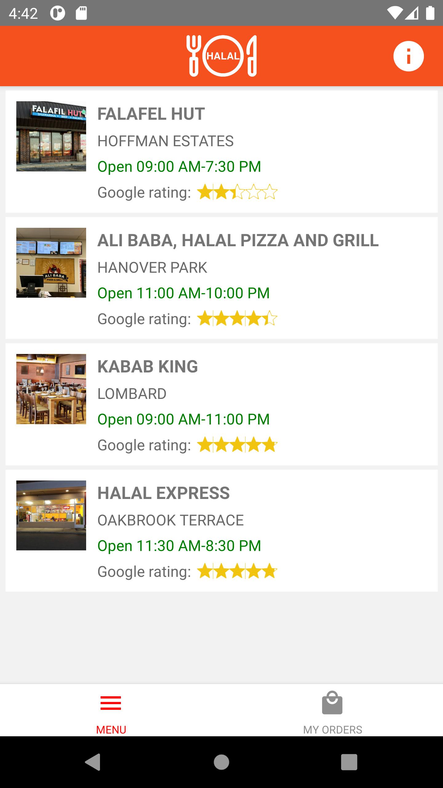 Zabiha Halal Restaurants By Amana.Cloud 1.0.1 Screenshot 1