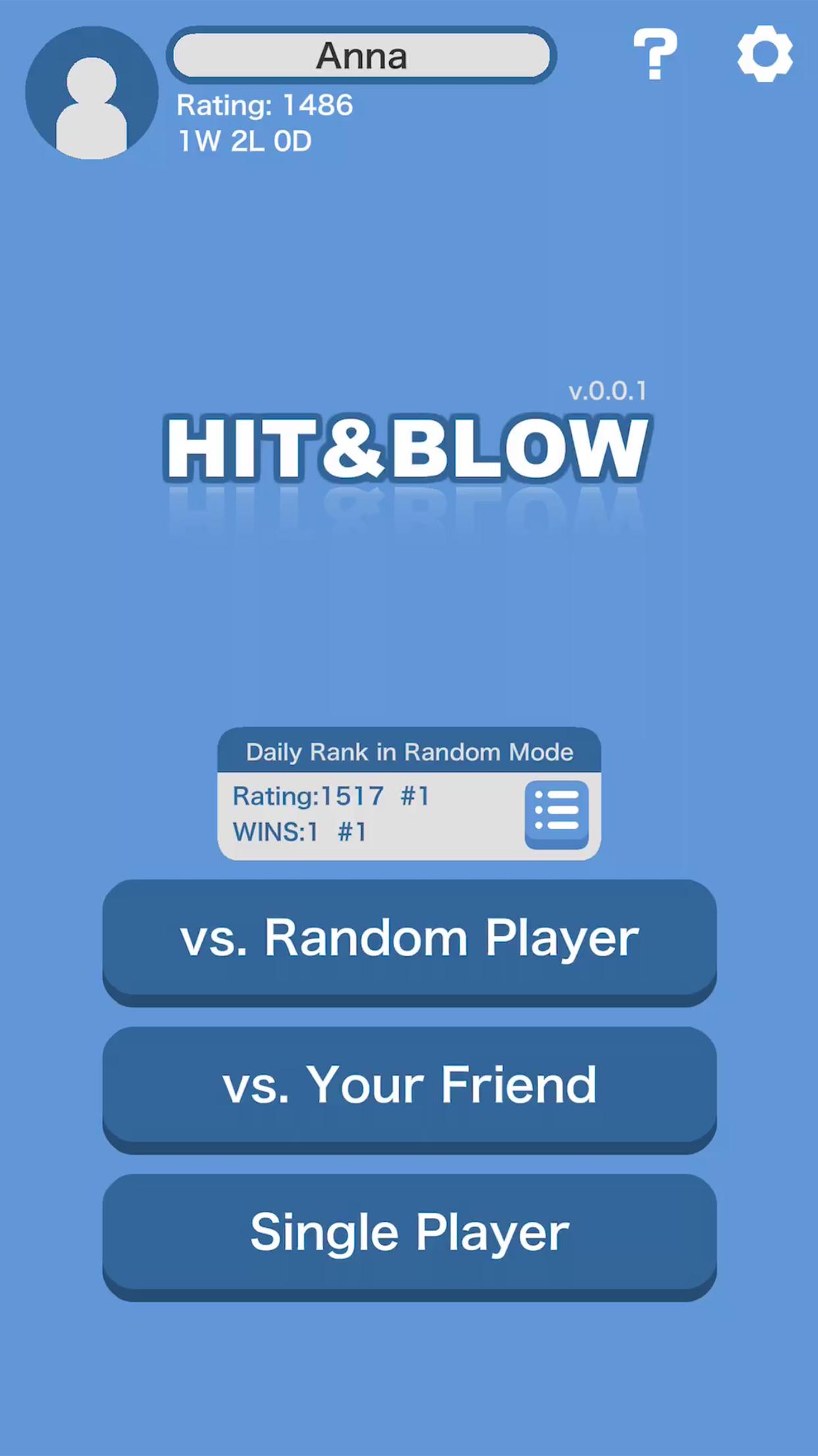 H & B (Hit and Blow Online) 1.4.5 Screenshot 3