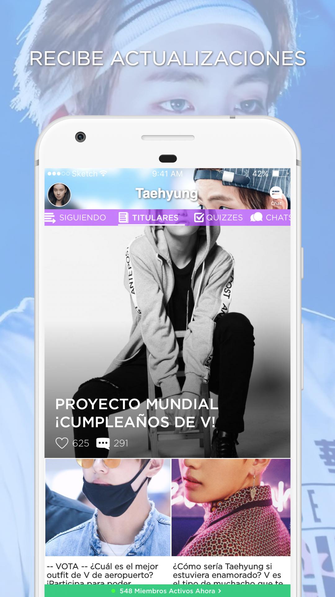 Taehyung Amino para BTS V 3.4.33514 Screenshot 1