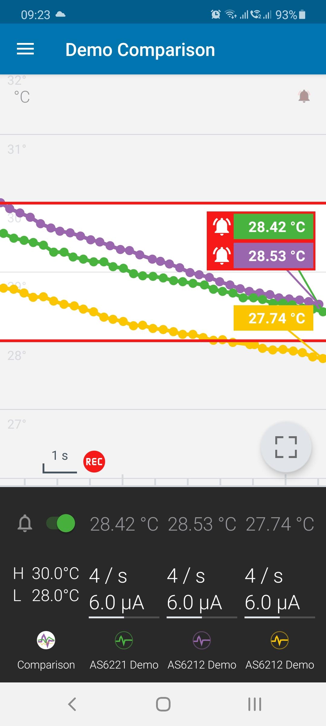 ams AS62xx Temperature Sensor 1.3.3 Screenshot 2