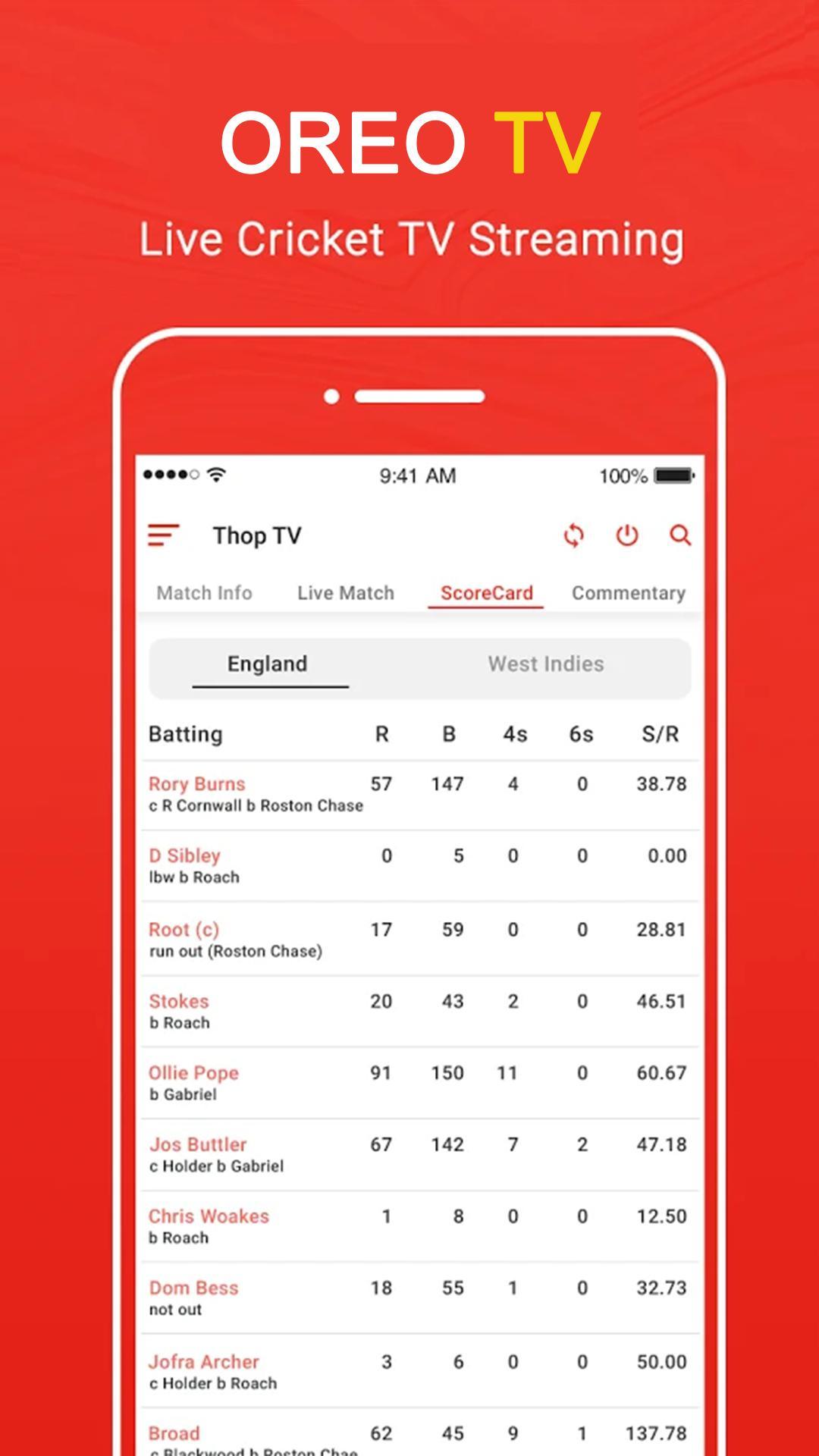Oreo TV : Live Cricket TV & Movies Shows Guide 1.0 Screenshot 4