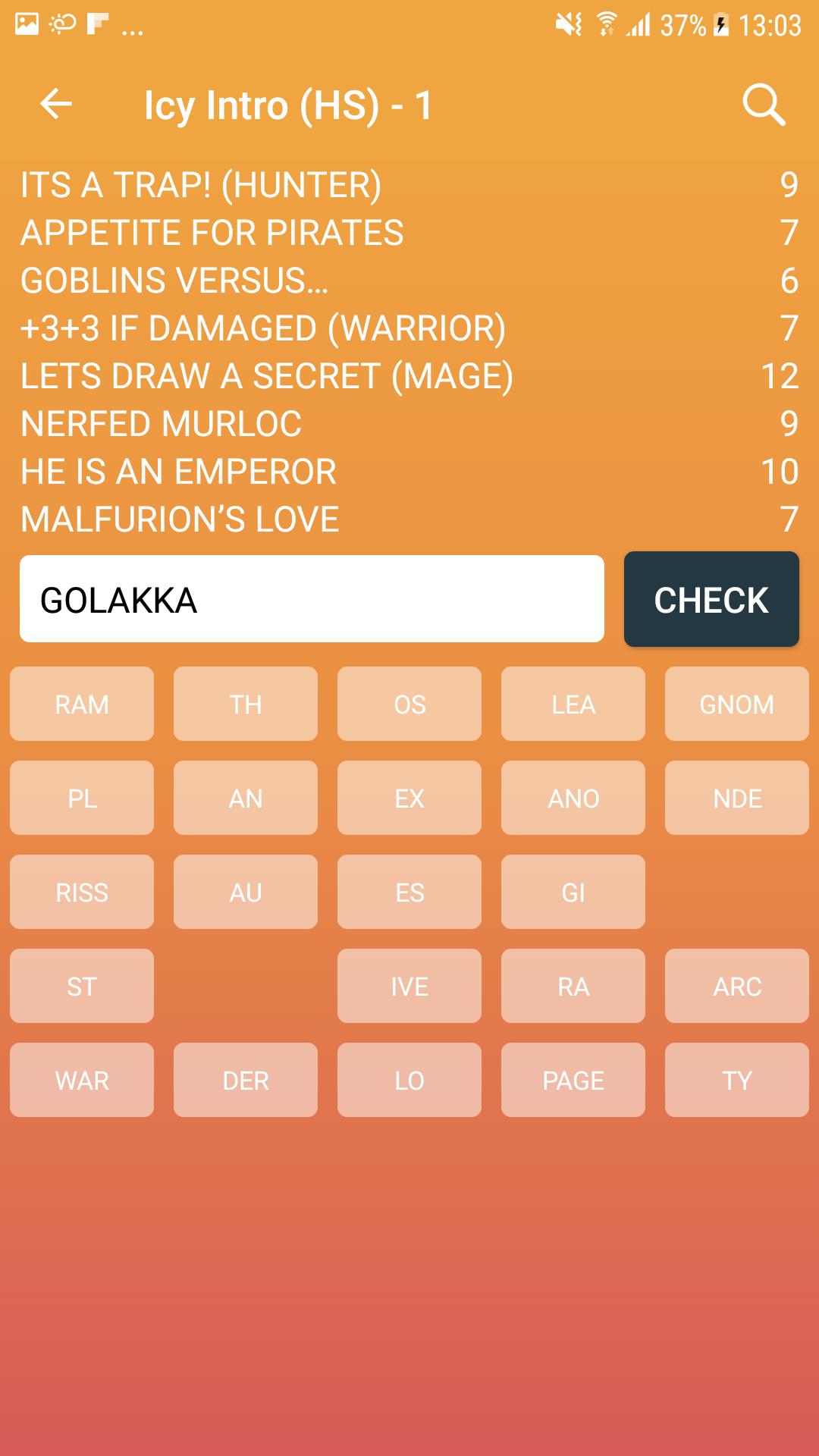 Esport Word Puzzles 1.01 Screenshot 1