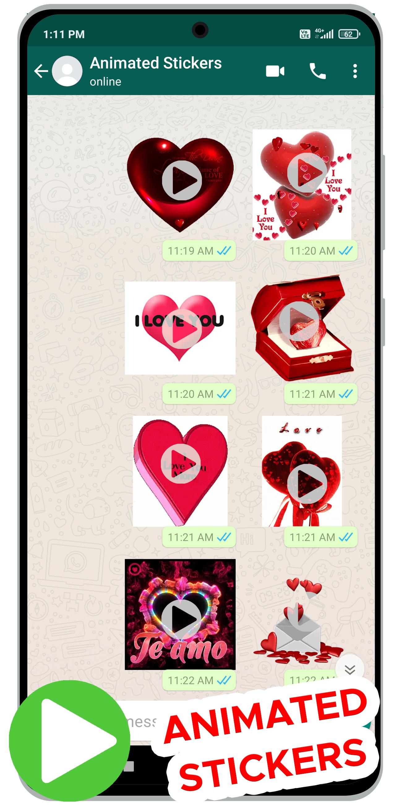 Animated Love Stickers for WAStickerApps 1.0 Screenshot 11
