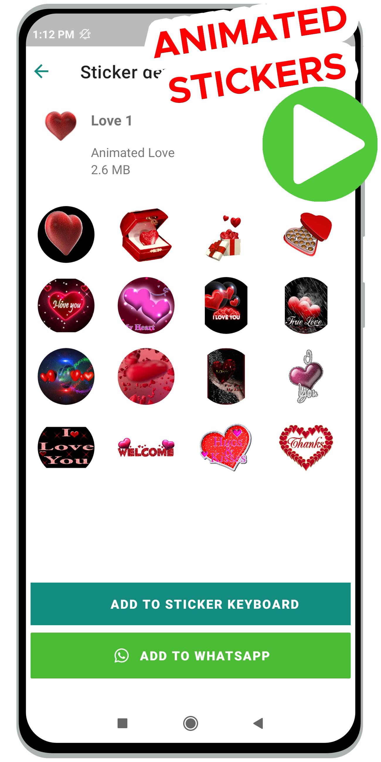 Animated Love Stickers for WAStickerApps 1.0 Screenshot 13
