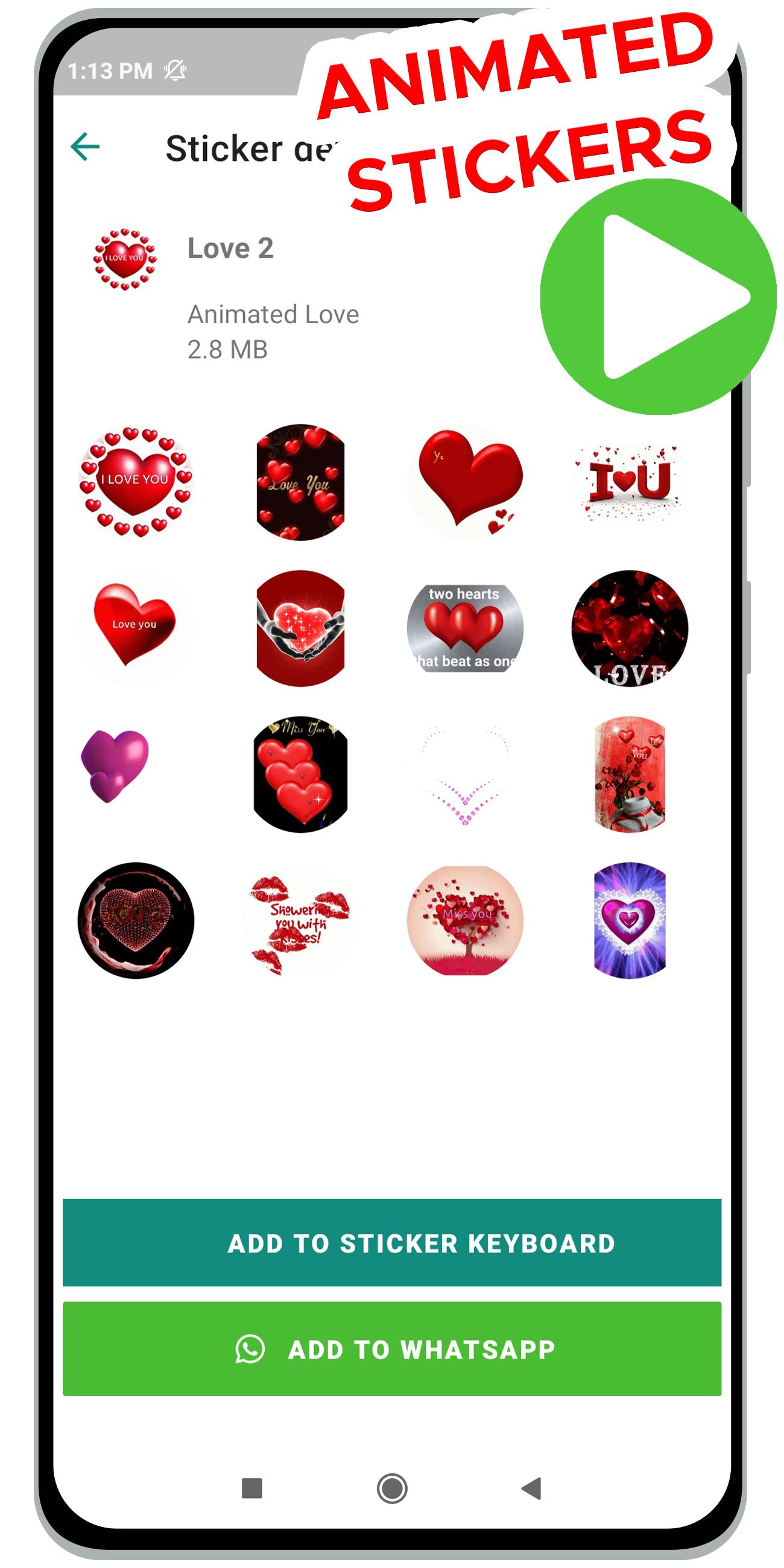 Animated Love Stickers for WAStickerApps 1.0 Screenshot 14