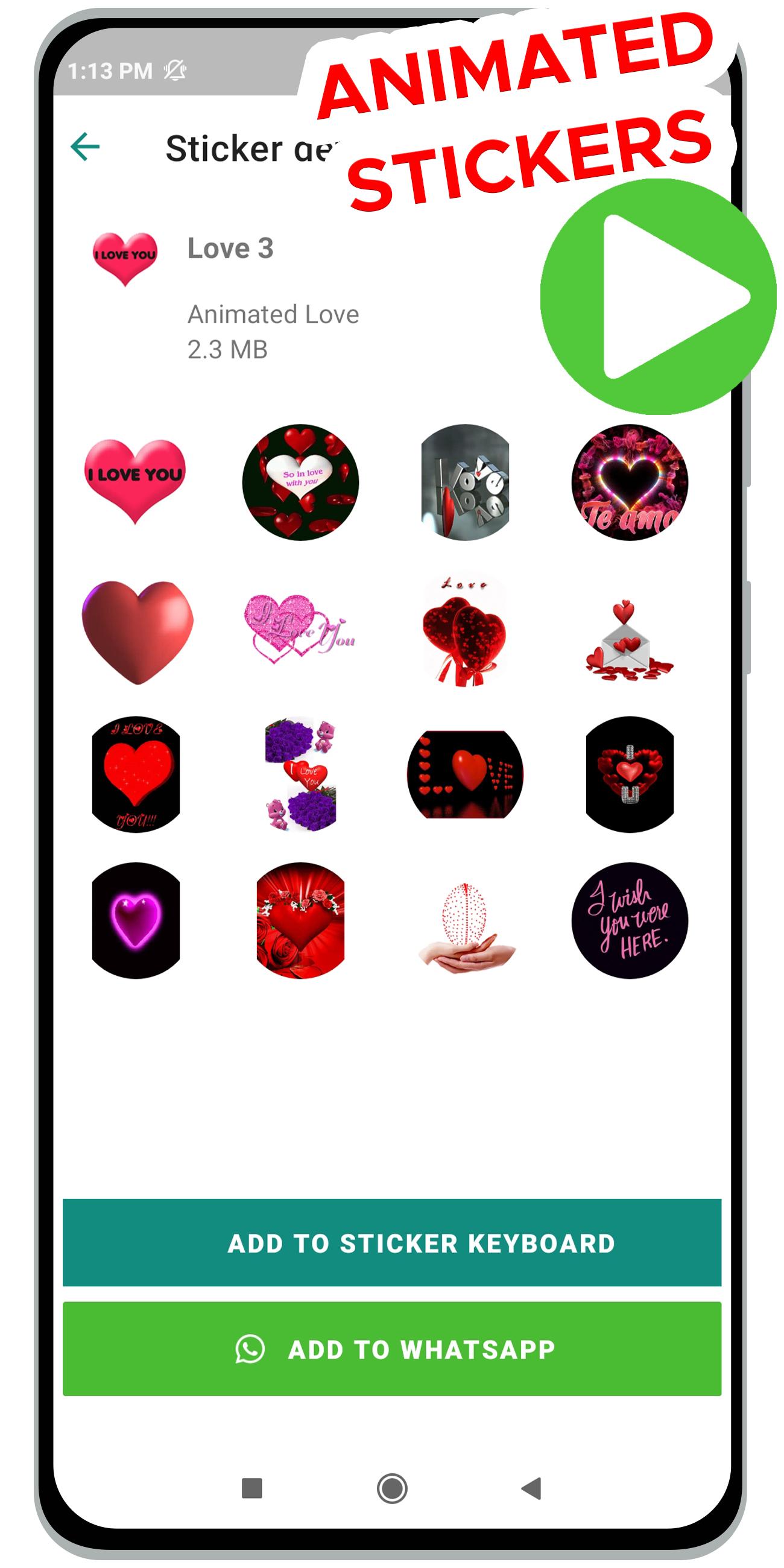 Animated Love Stickers for WAStickerApps 1.0 Screenshot 15