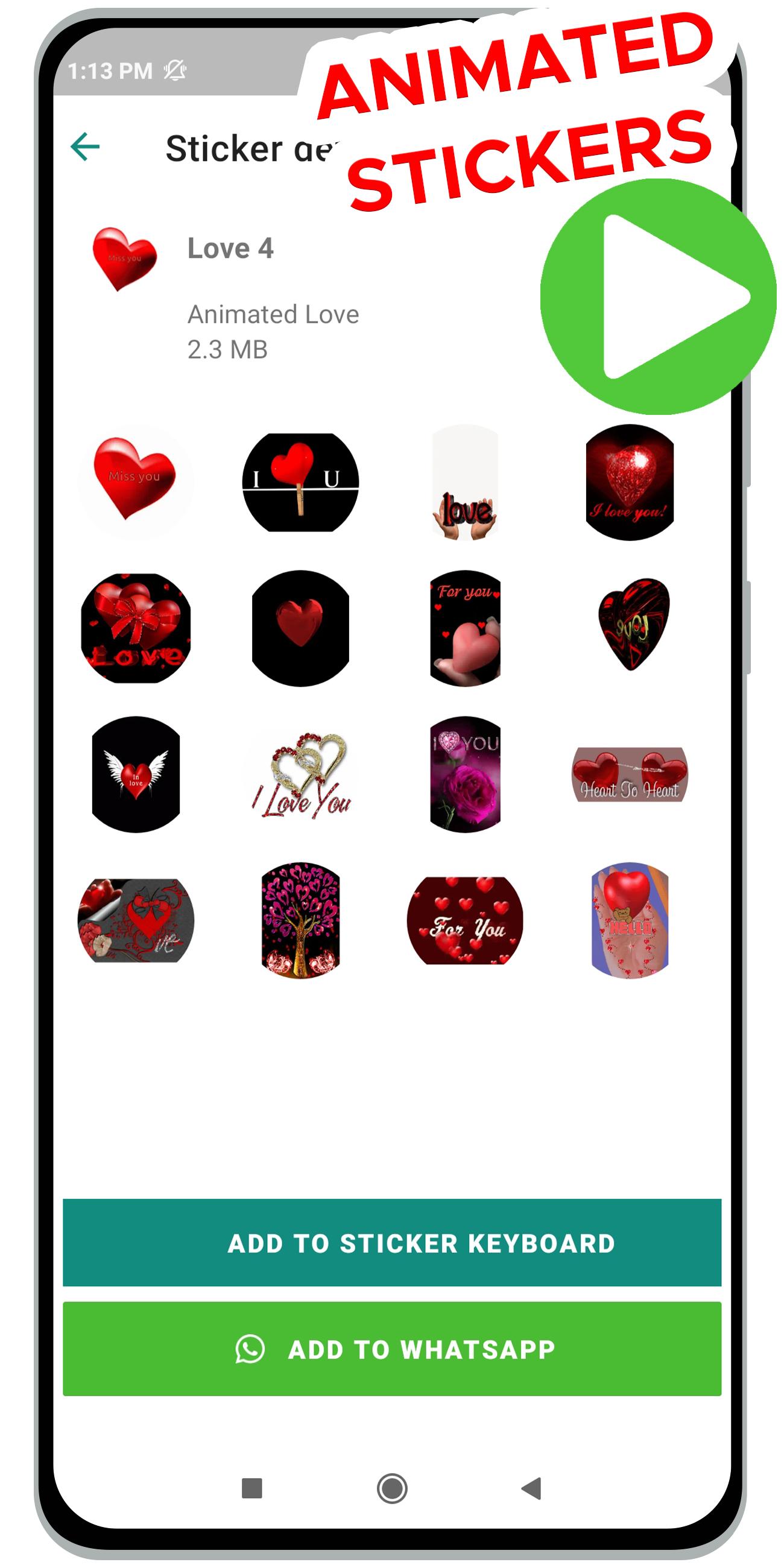 Animated Love Stickers for WAStickerApps 1.0 Screenshot 16