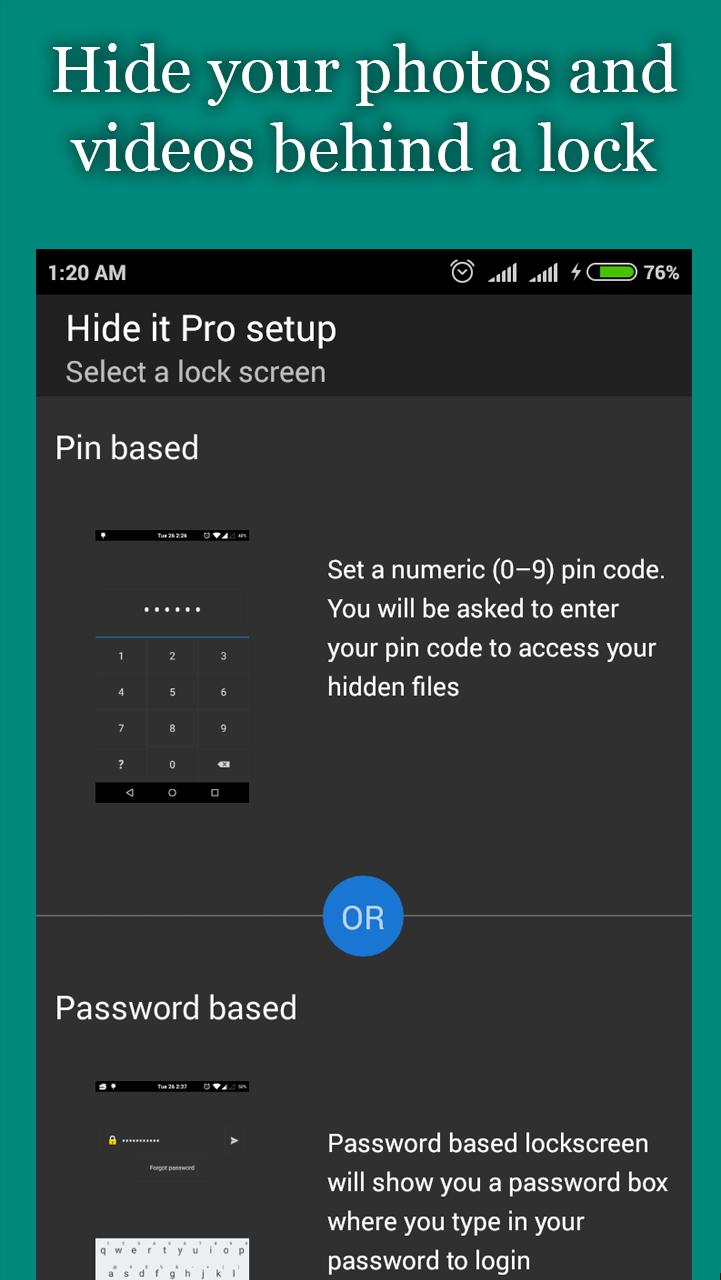 Hide Photos, Video and App Lock - Hide it Pro 8.4 Screenshot 1
