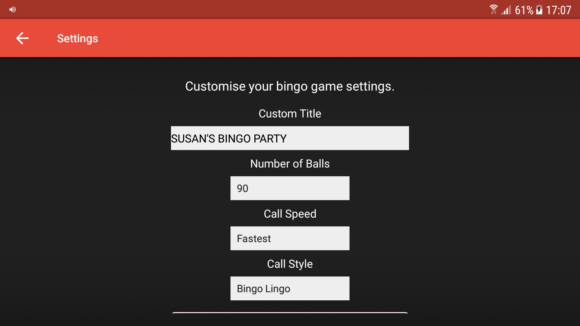 Bingo Caller Machine (free Bingo Calling App) 2.1 Screenshot 7