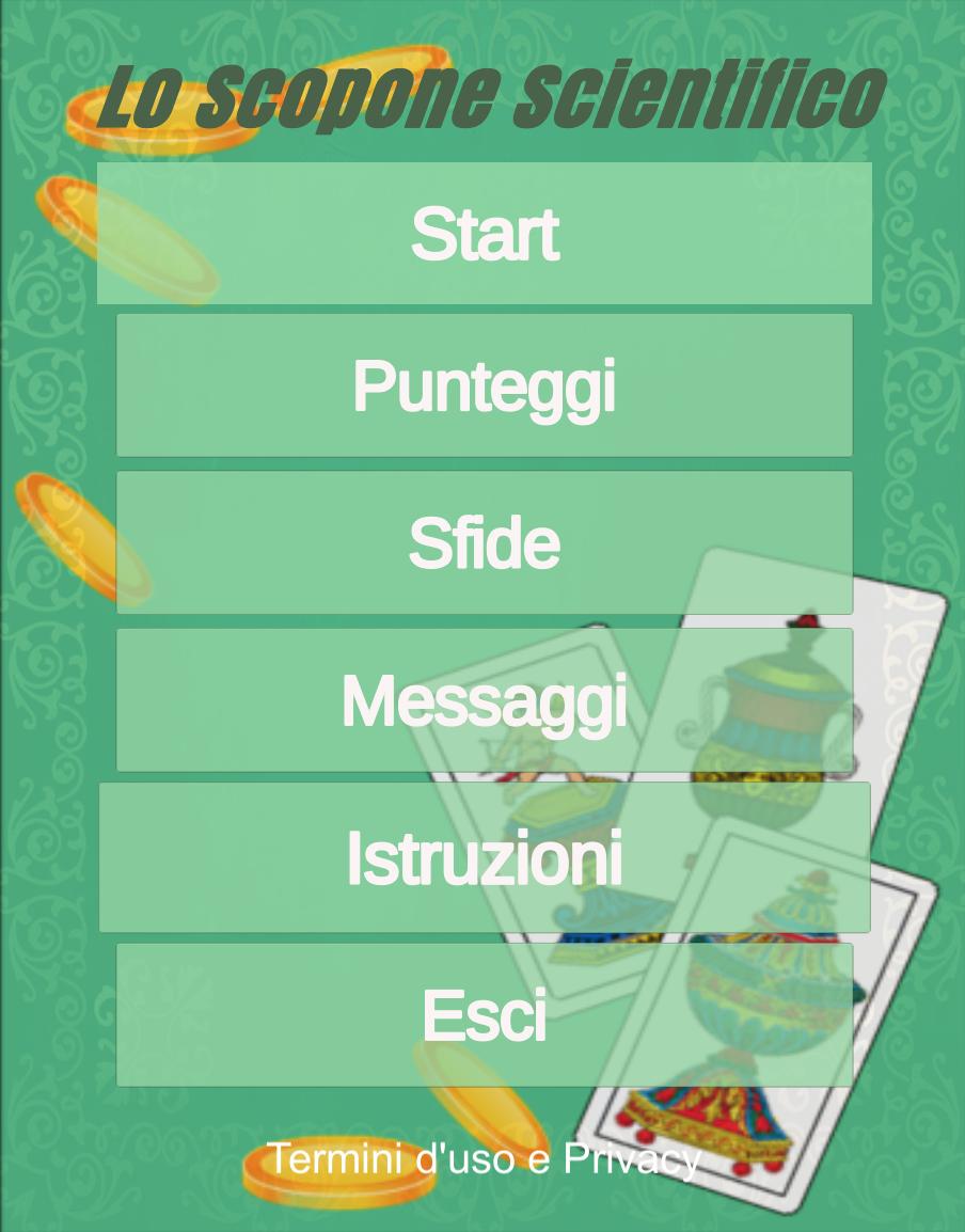 Cards Game "Scopone scientifico" Play free online screenshot