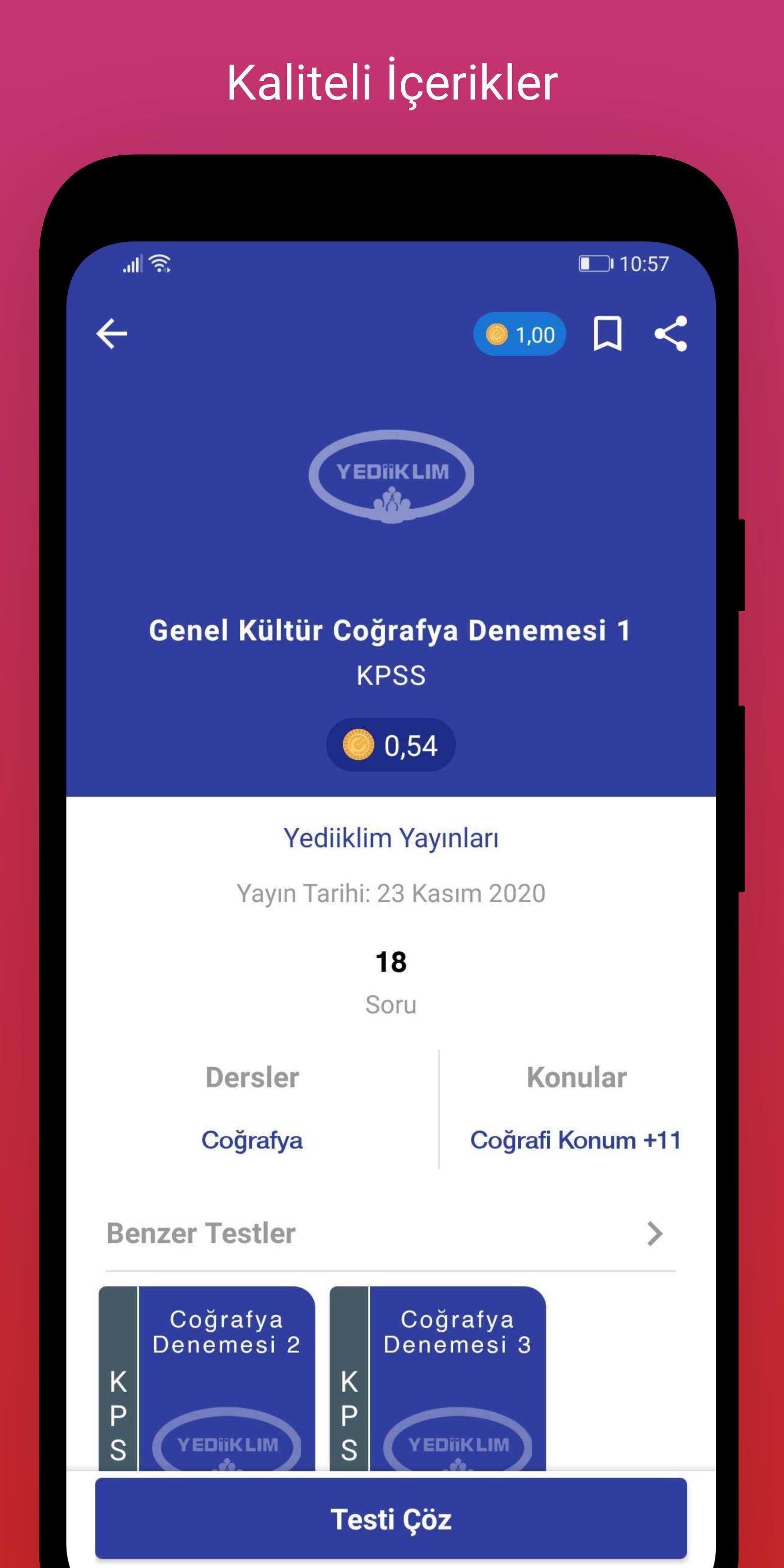 Çöz-Geç Ücretli Güncel ve Kaliteli Testler 2.2.5 Screenshot 3