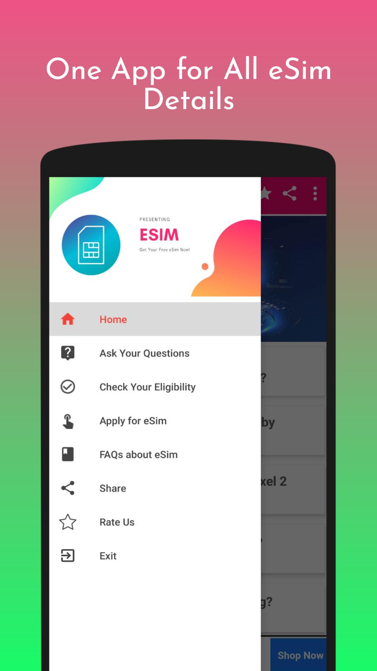 eSim - Apply Free eSim 1.0.5 Screenshot 2