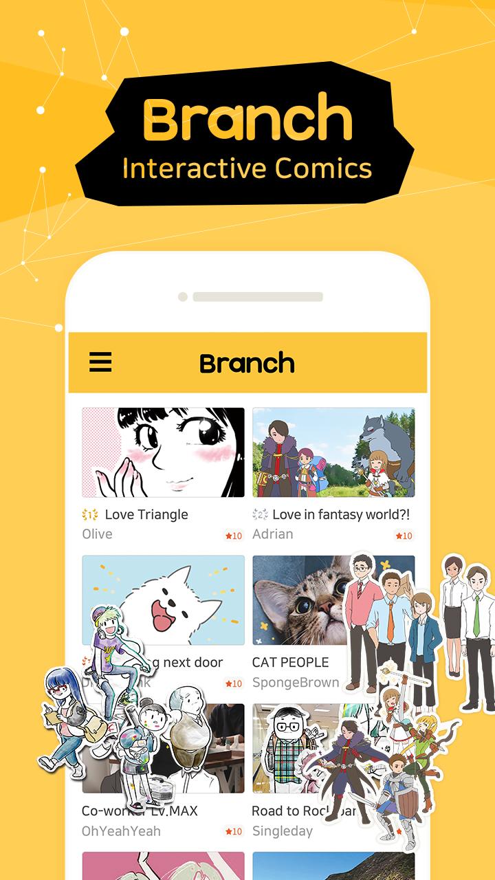 Branch Comics, Cartoons, Webtoon and Hellopet 1.7.3 Screenshot 1