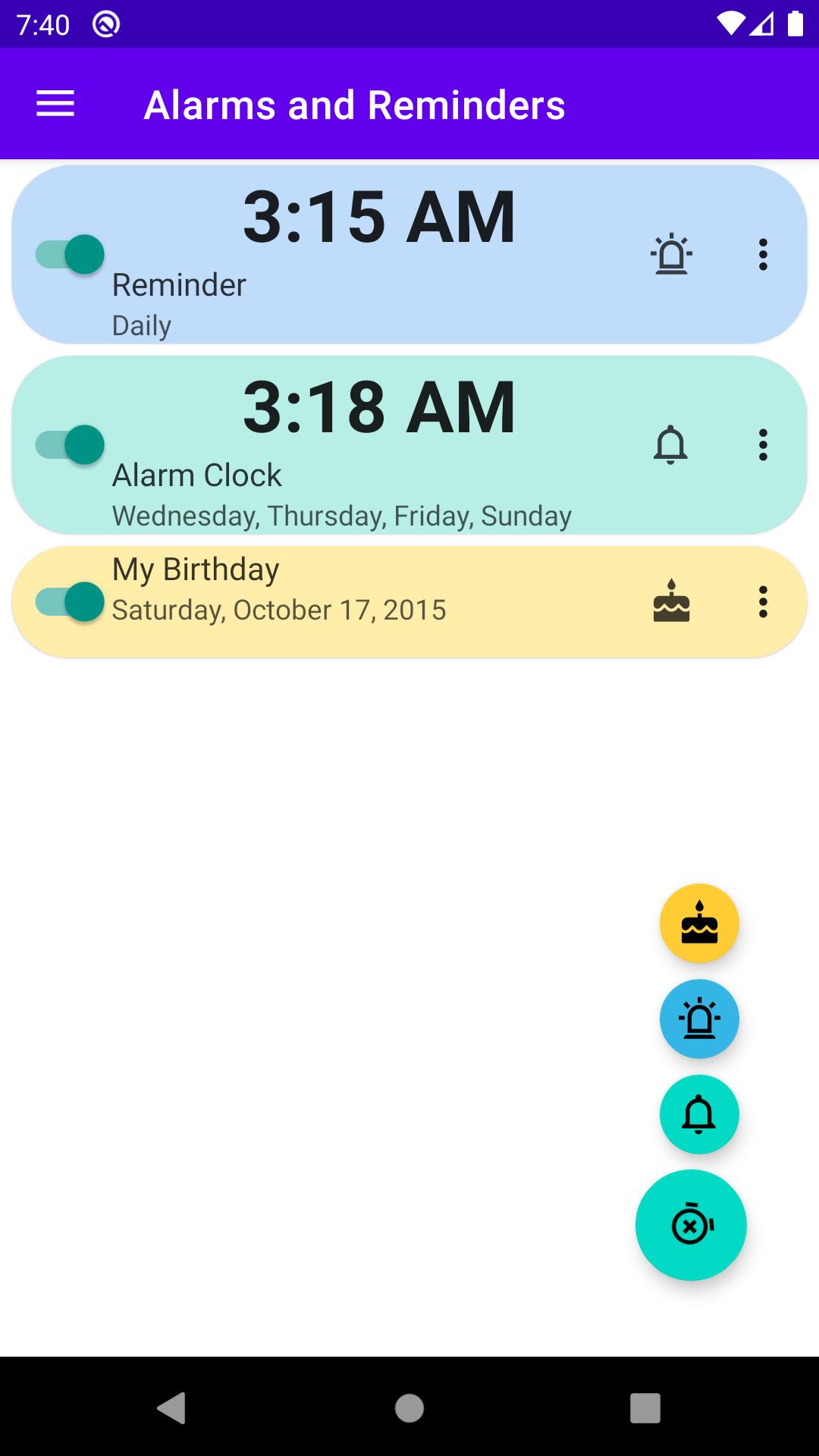 My Alarms and Reminders 1.2.10 Screenshot 1