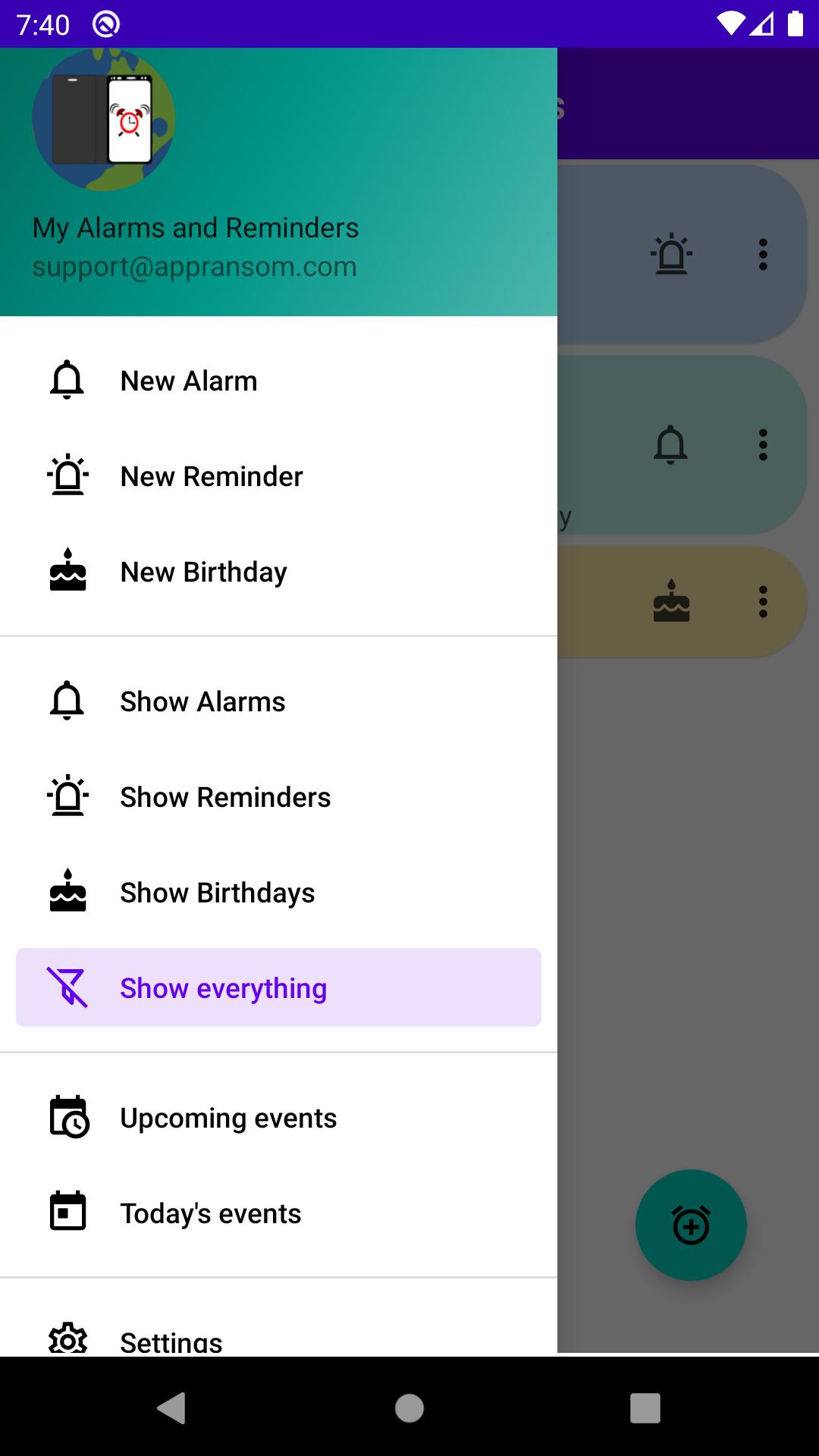 My Alarms and Reminders 1.2.10 Screenshot 2