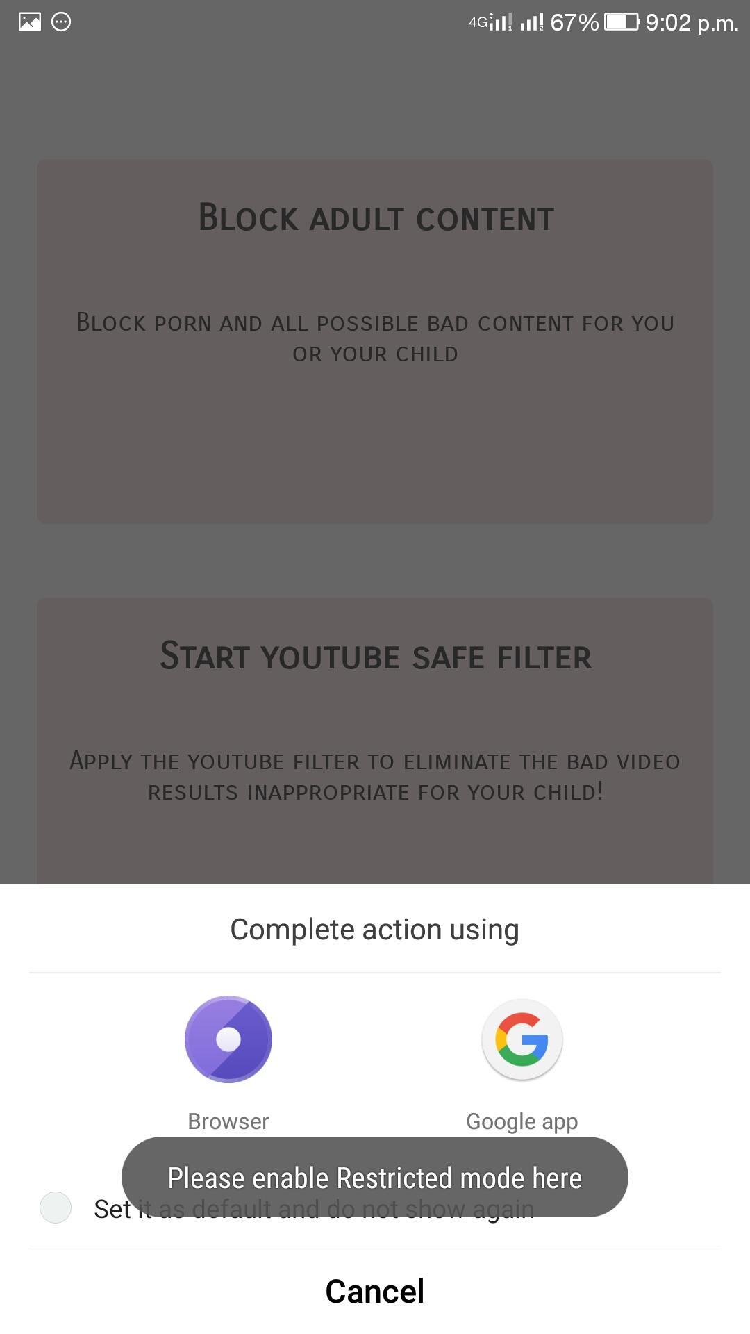 Porn Block App 1.0 Screenshot 1