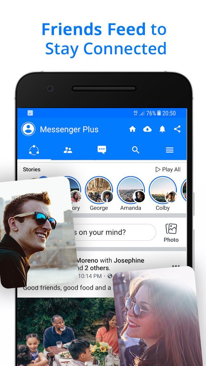 Messenger Go for Social Media, Messages, Feed 3.20.6 Screenshot 3