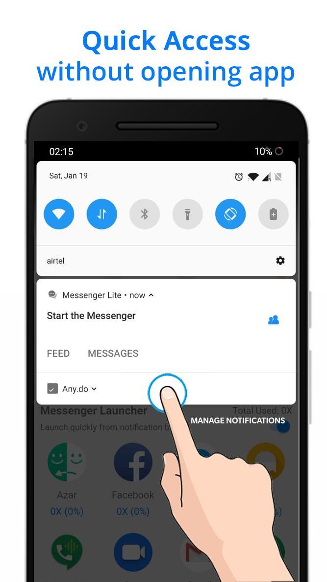 Messenger Go for Social Media, Messages, Feed 3.20.6 Screenshot 8