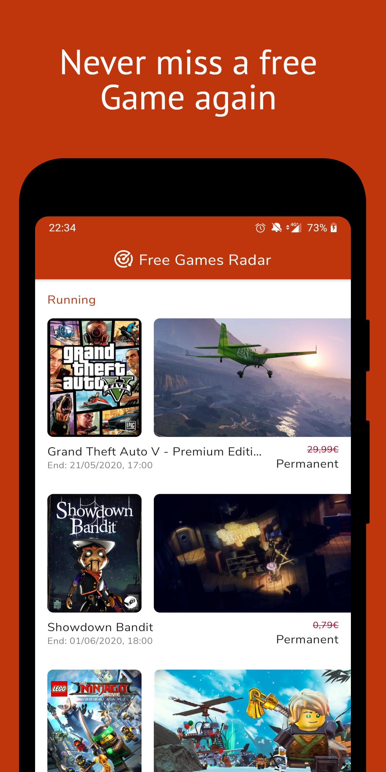 Free Games Radar for Steam, Epic Games, Uplay 1.5.1 Screenshot 1