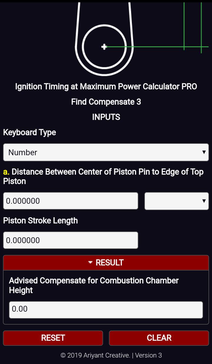 Ignition Timing at Maximum Power Calculator PRO 4 Screenshot 4
