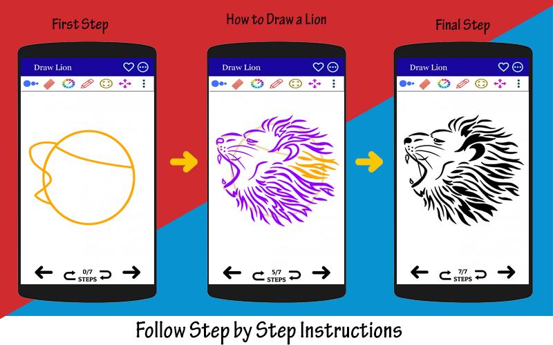 How to Draw A Lion Step by Step | Easy Drawing 1.1 Screenshot 3