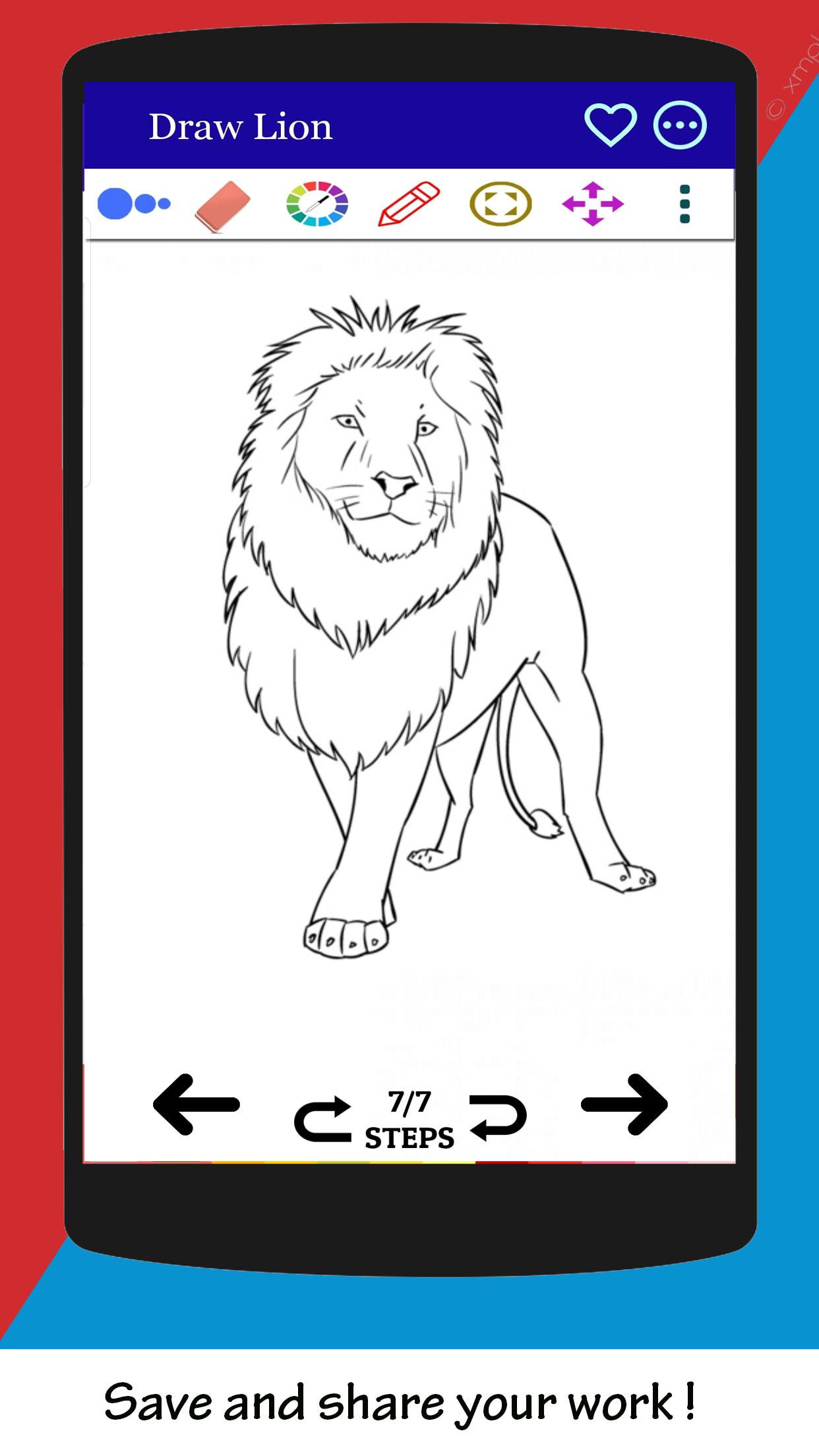 How to Draw A Lion Step by Step | Easy Drawing 1.1 Screenshot 4