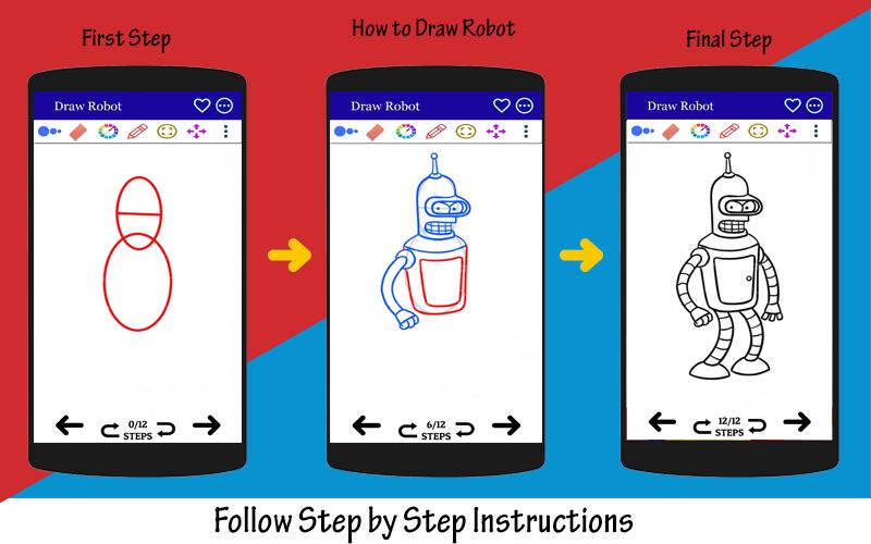 How to Draw Animated Robot | Easy Drawing 1.1 Screenshot 3