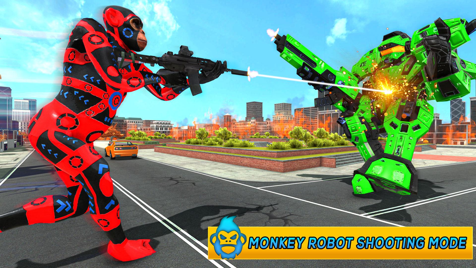 Monkey Car Robot Transformation Game 1.0 Screenshot 1