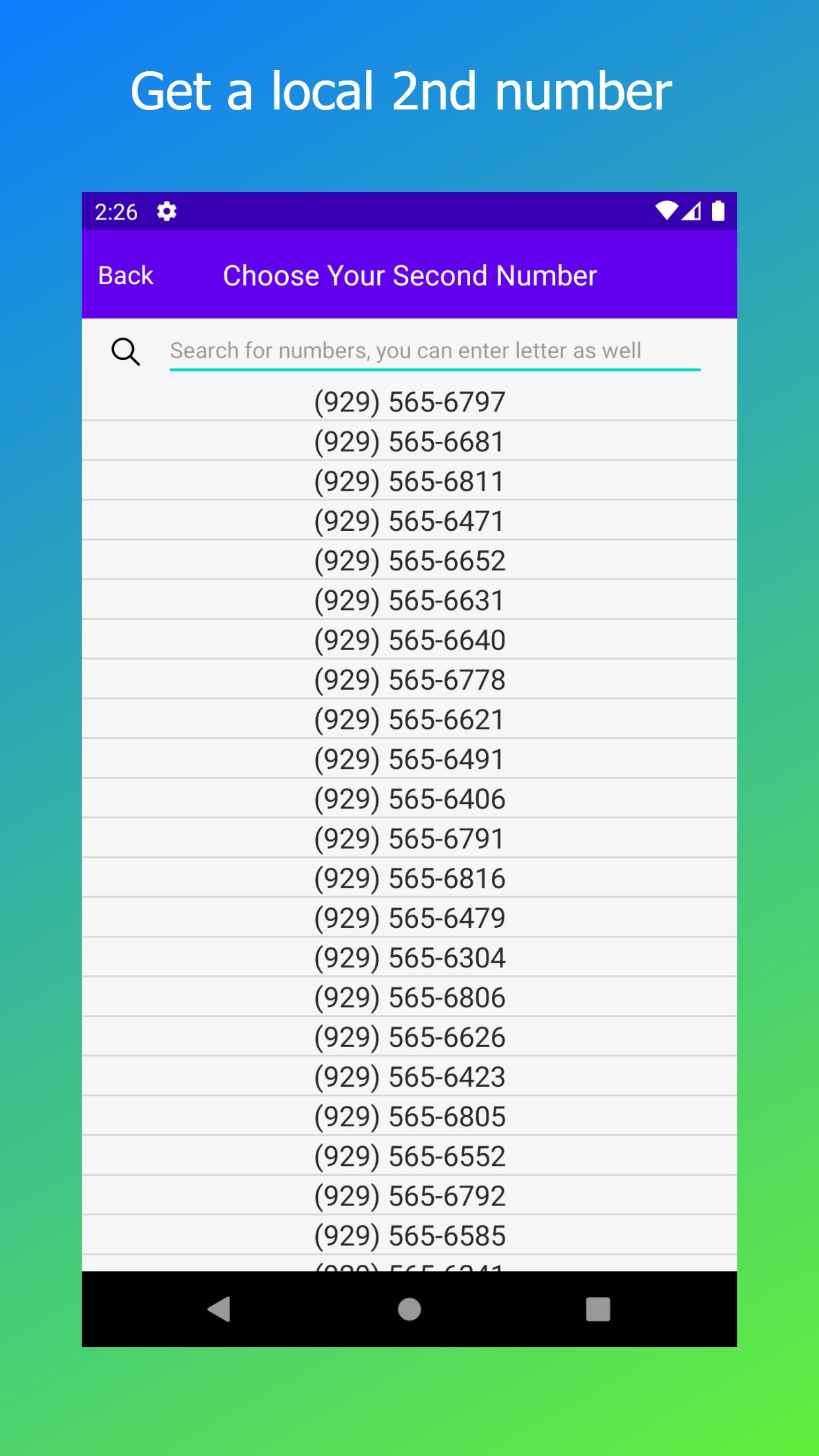 My Second Line Free Phone Number for Text & Call 1.1.67 Screenshot 1