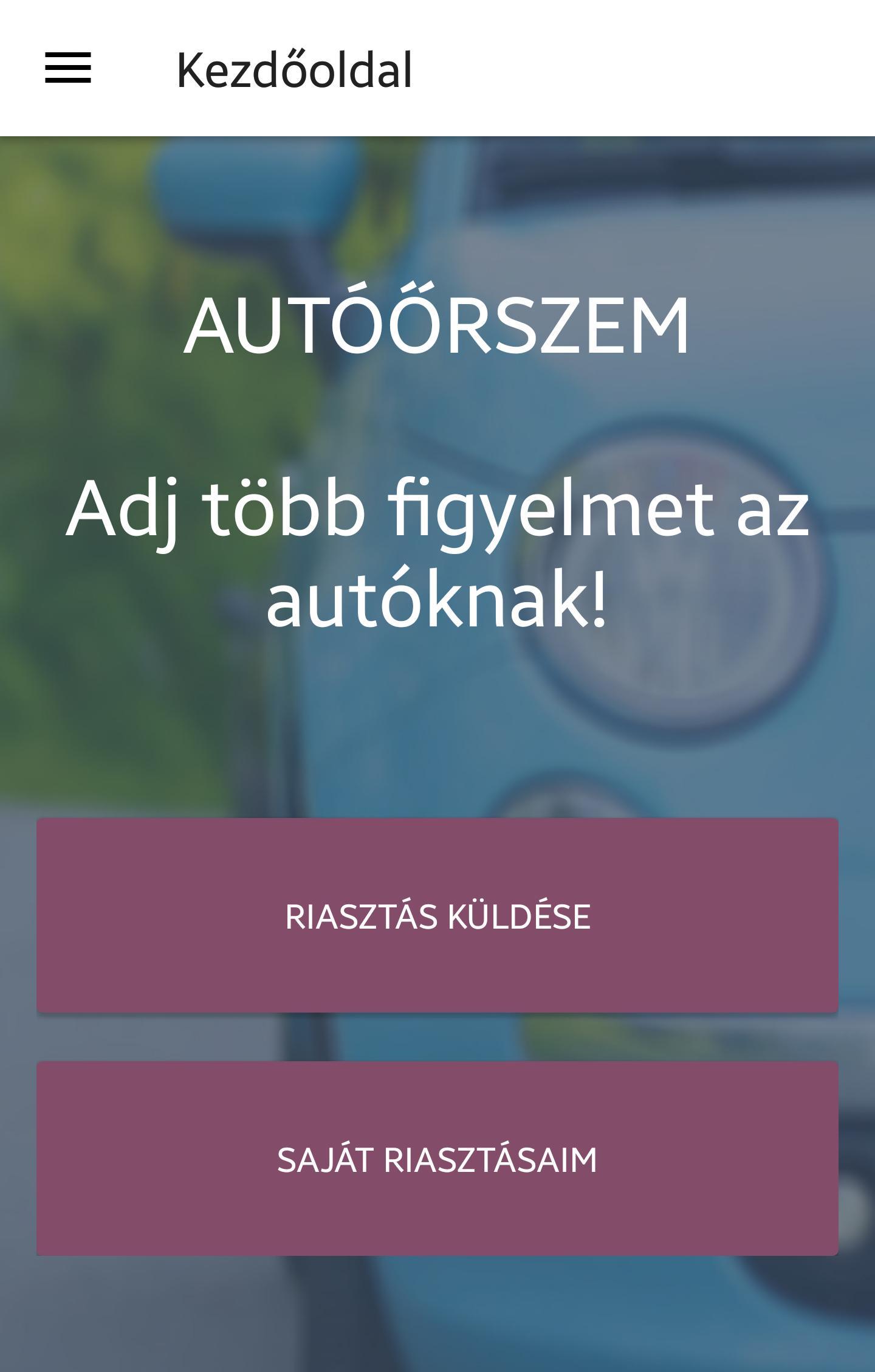 Autóőrszem Rendszám alapú üzenetküldő alkalmazás 5.3.1 Screenshot 2