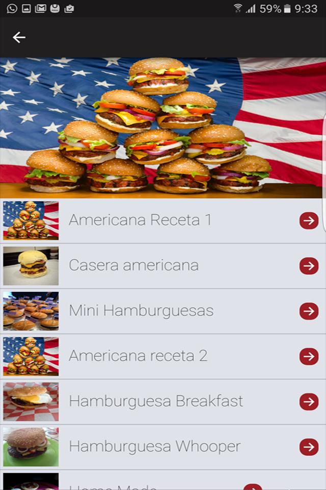 Recetas de hamburguesas 1.3 Screenshot 3