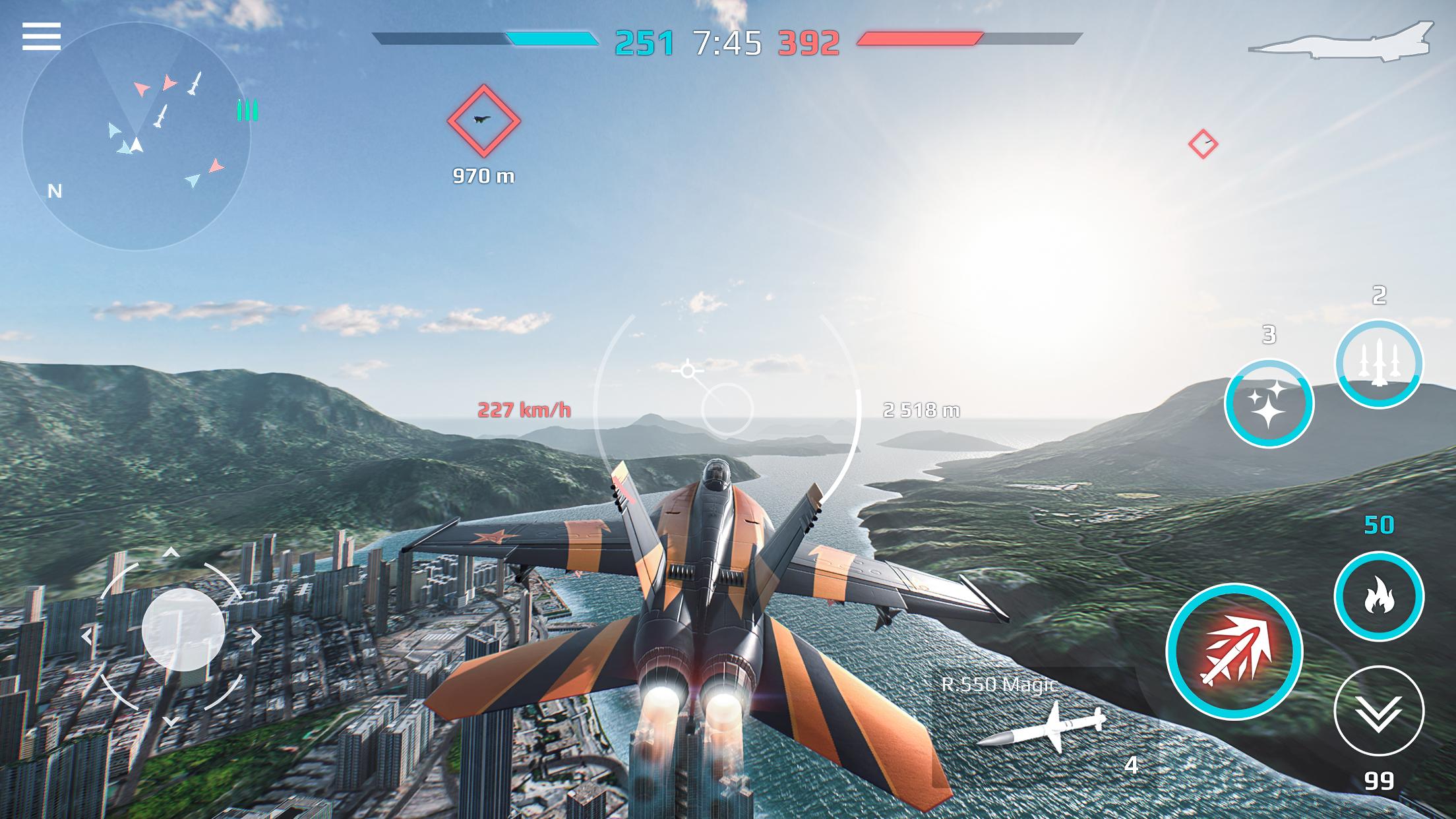 Sky Combat war planes online simulator PVP 3.0 Screenshot 11