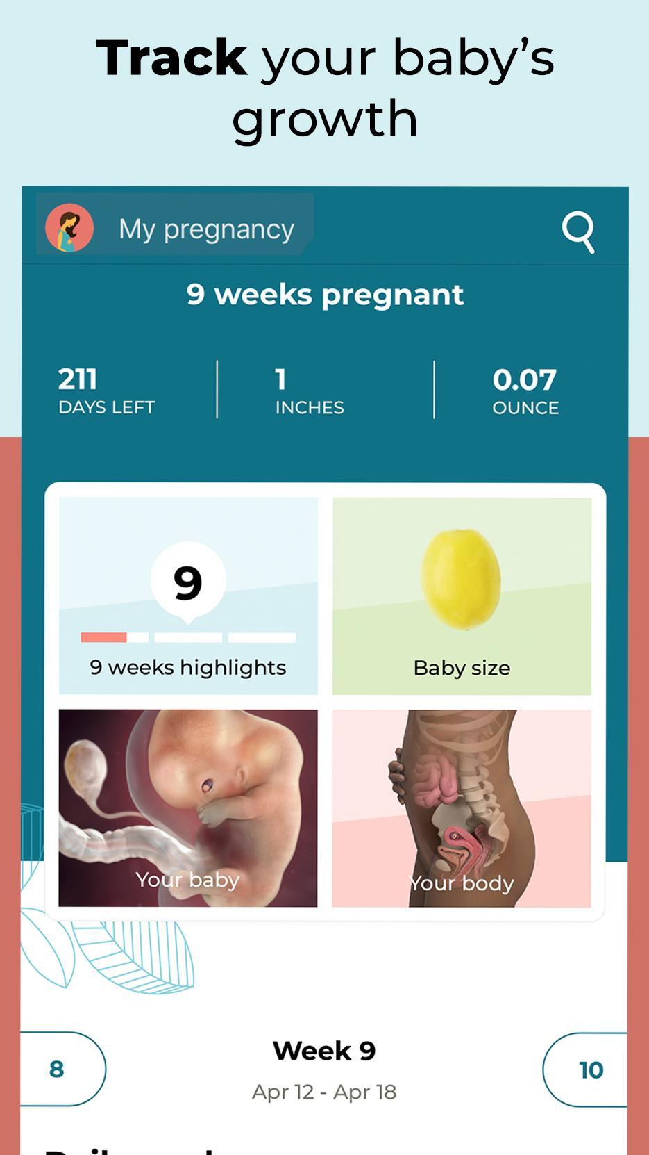 Pregnancy Tracker + Countdown to Baby Due Date 4.12.0 Screenshot 2
