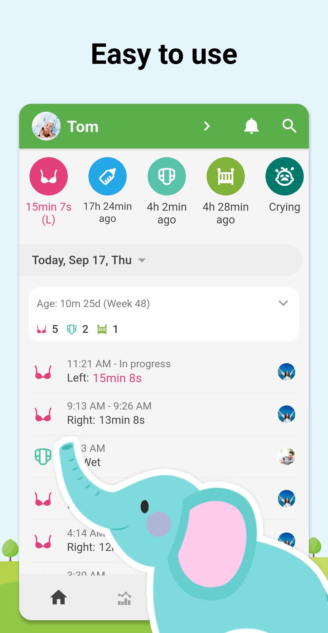 Baby Daybook Newborn Tracker. Breastfeeding log 5.4.23 Screenshot 2