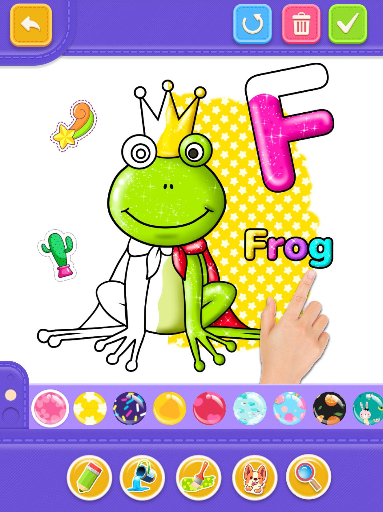 Glitter Number and letters coloring Book for kids 4.0 Screenshot 23